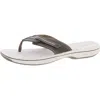 Cloudsteppers By Clarks Womens Slip On Padded Insole Flip-flops In Grey