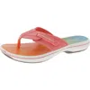 Cloudsteppers By Clarks Womens Strappy Manmade Thong Sandals In Pink