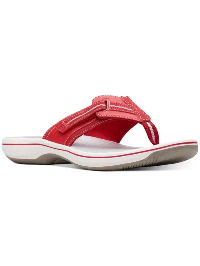 Cloudsteppers By Clarks Brinkley Jazz Womens Thong Slip On Flip-flops In Red