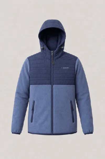 Cloudveil Aspen Bonded Fleece Full Zip Hoodie In Crown Blue