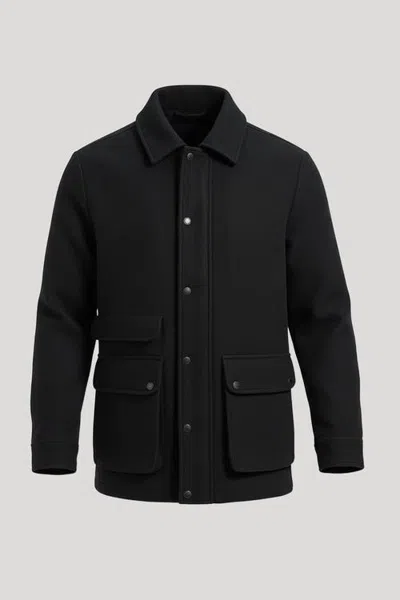 Cloudveil Flannel Lined Barn Coat In Black
