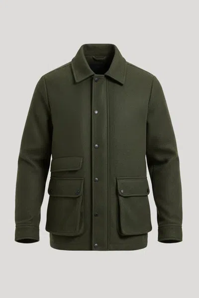 Cloudveil Flannel Lined Barn Coat In Olive