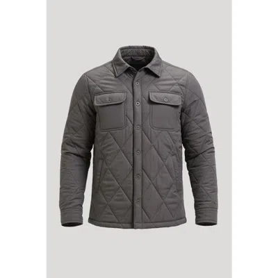 Cloudveil Lightweight Quilted Shirt Jacket In Charcoal