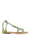 Clove Woman Thong Sandal Sky Blue Size 11 Leather In Blue