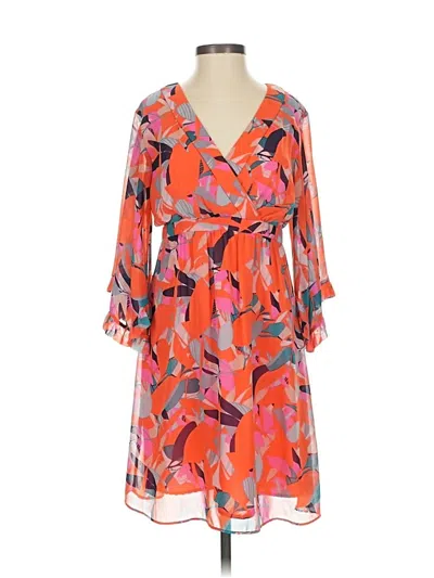 Pre-owned Clover And Sloane Cocktail Dress In Orange