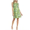 Clover And Sloane Sleeveless Ruffle Top Knee Length Dress In Sweet Green