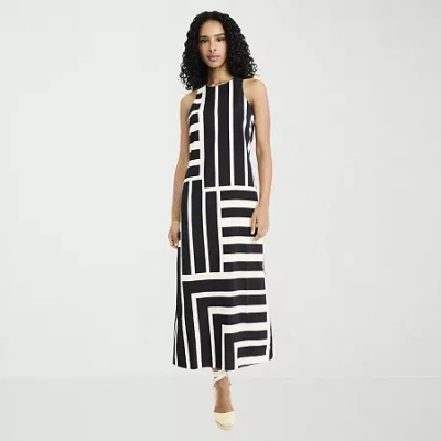 Clover And Sloane Womens Sleeveless Striped Maxi Dress In Blue