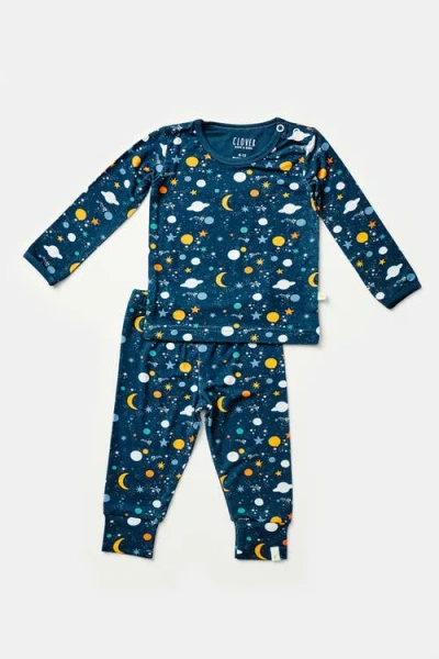 Clover Baby & Kids Long Sleeve Pajama Set In Black