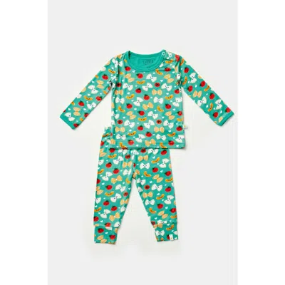 Clover Baby & Kids Long Sleeve Pajama Set In Green
