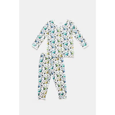 Clover Baby & Kids Long Sleeve Pajama Set In Green