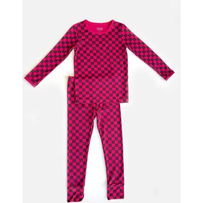 Clover Baby & Kids Long Sleeve Pajama Set In Pink