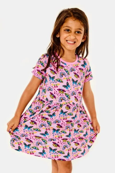 Clover Baby & Kids Stretchy Short Sleeve Twirl Dress