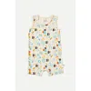 Clover Baby & Kids Tank Top Shorts Romper In Multi