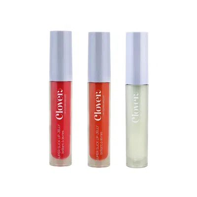Clover By Clove + Hallow Red / White Super Slick Lip Jellies Trio In Multi