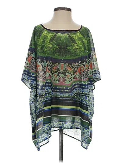 Pre-owned Clover Canyon 3/4 Sleeve Blouse In Green