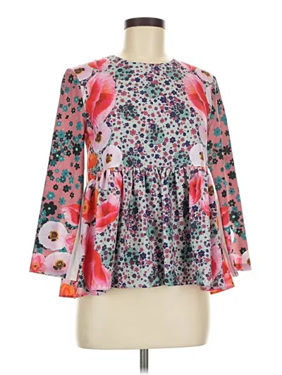 Pre-owned Clover Canyon 3/4 Sleeve Blouse In Pink