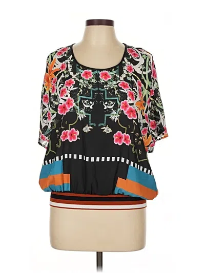 Pre-owned Clover Canyon 3/4 Sleeve T-shirt In Black