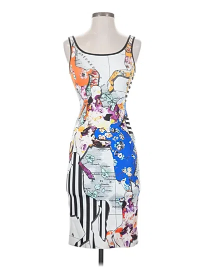 Pre-owned Clover Canyon Cocktail Dress In White