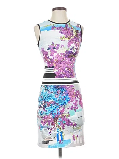Pre-owned Clover Canyon Cocktail Dress In White
