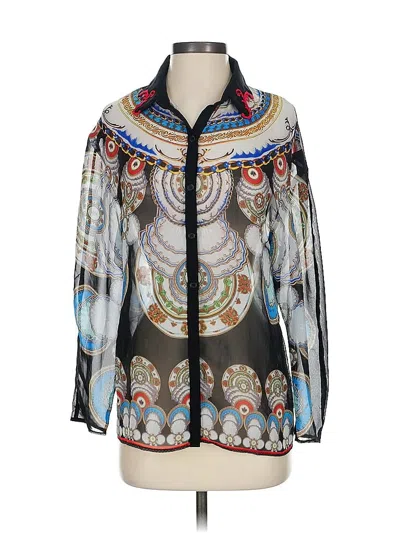 Pre-owned Clover Canyon Long Sleeve Blouse In Black