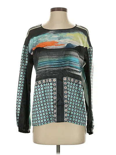 Pre-owned Clover Canyon Long Sleeve Blouse In Teal