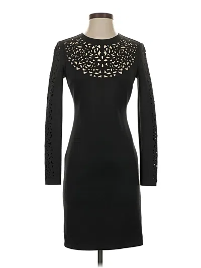 Pre-owned Clover Canyon Long Sleeve Top Black Keyhole Neckline Tops