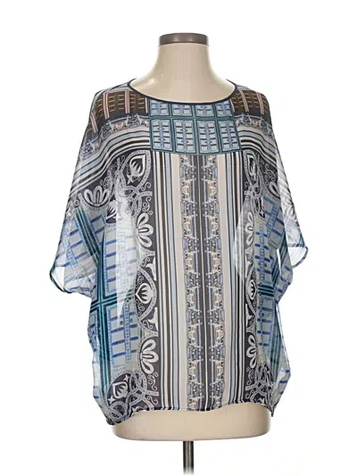 Pre-owned Clover Canyon Short Sleeve Blouse In Blue