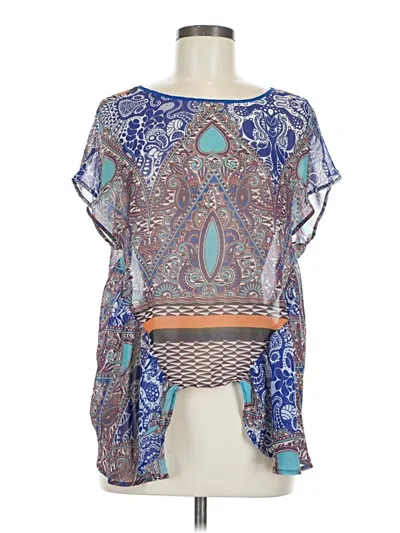 Pre-owned Clover Canyon Short Sleeve Blouse In Blue