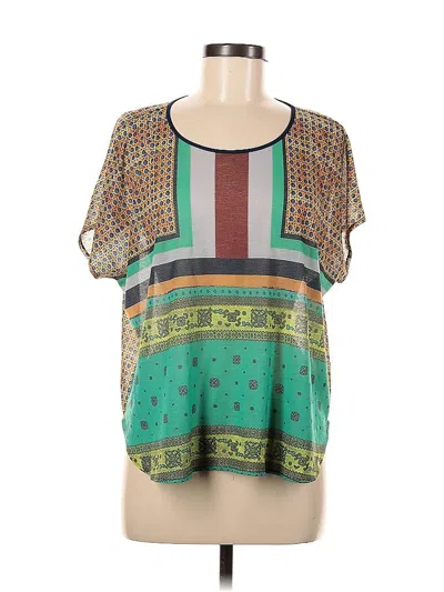 Pre-owned Clover Canyon Short Sleeve Blouse In Green