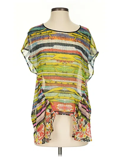 Pre-owned Clover Canyon Short Sleeve Blouse In Green