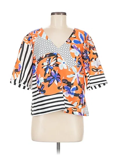 Pre-owned Clover Canyon Short Sleeve Blouse In Orange