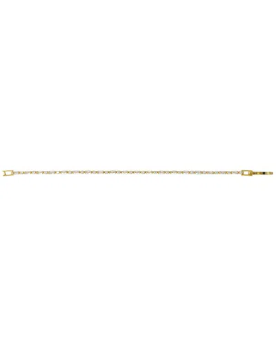 Cloverpost Boz 14k Plated Cz Tennis Bracelet In Gold