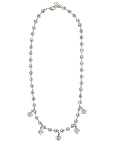 Cloverpost Faith 14k Plated Cz Necklace In Metallic