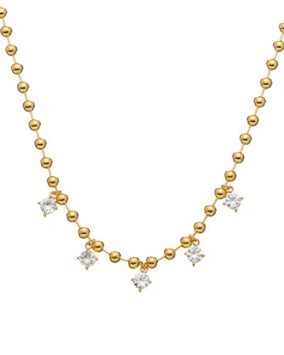 CLOVERPOST FAITH 14K PLATED CZ NECKLACE