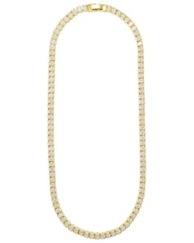 Cloverpost Heel 14k Plated Cz Tennis Necklace In Gold