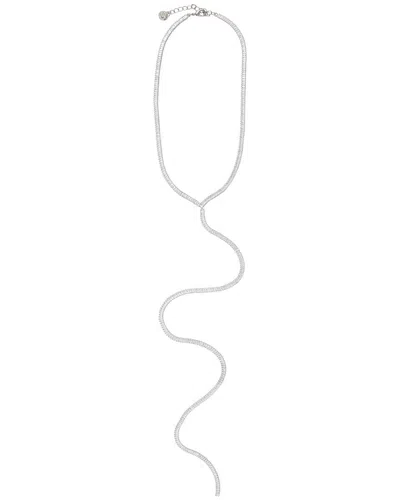 Cloverpost Jana 14k Plated Cz Lariat Necklace In Metallic