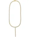 Cloverpost Mile 14k Plated Cz Tennis Lariat Necklace