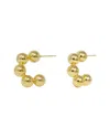 Cloverpost Monitor 14k Plated Hoops In Gold