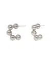 Cloverpost Monitor 14k Plated Hoops In Silver