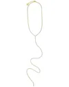 Cloverpost Ryan 14k Plated Cz Tennis Lariat Necklace In Gold