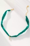 Cloverpost Silk Pendant Necklace In Green