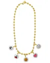 CLOVERPOST CLOVERPOST SQUAD 14K PLATED 15-16MM PEARL CHARM NECKLACE