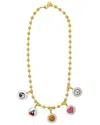 Cloverpost Squad 14k Plated 15-16mm Pearl Charm Necklace In Gold
