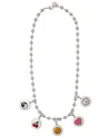 Cloverpost Squad 14k Plated 15-16mm Pearl Charm Necklace In Red
