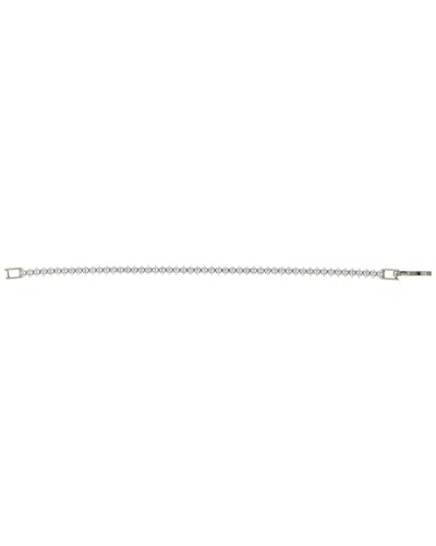 Cloverpost Wail 14k Plated Cz Tennis Bracelet In Silver