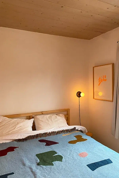 Clr Shop Abstract Form Woven Throw Blanket In Water At Urban Outfitters