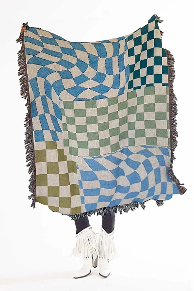 Clr Shop All Checks Out Woven Throw Blanket At Urban Outfitters