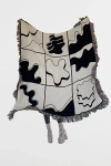 Clr Shop Amoeba Woven Throw Blanket In Black At Urban Outfitters In Gray