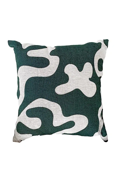 Clr Shop Dancing Shapes Woven Throw Pillow In Cool Forest At Urban Outfitters
