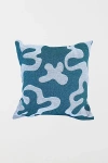 Clr Shop Dancing Shapes Woven Throw Pillow In Evergreen At Urban Outfitters In Blue